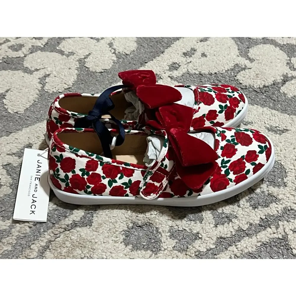 NWT❤️Janie and Jack Girls Floral shoes sz3